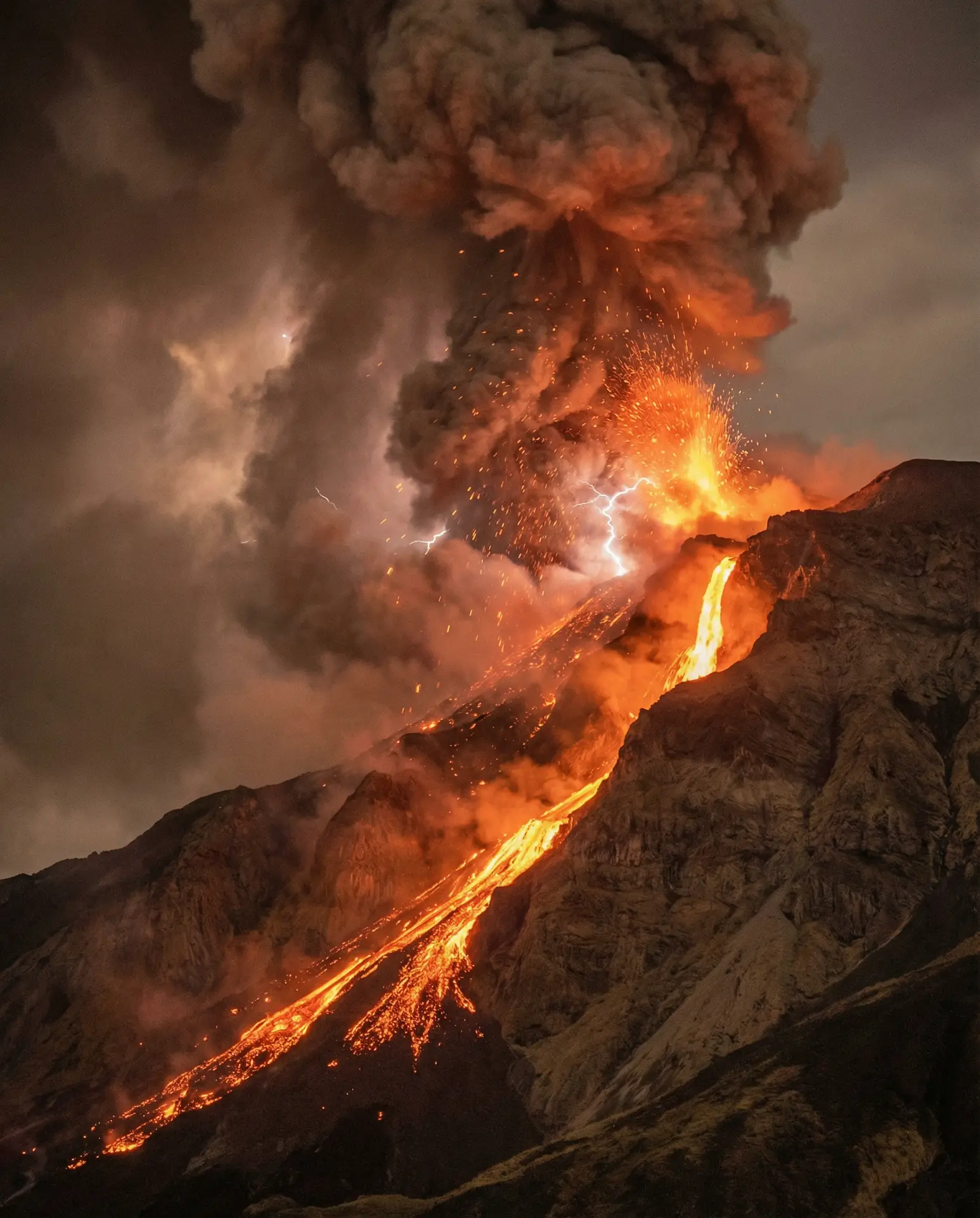火山喷发壮观场景 - 秀人网 自然奇观